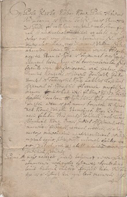 Magyar nyelvű záloglevél 1695-ből. Magyar nyelvű záloglevél 1695-ből.