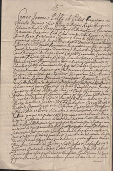 Pálffy János nádor latin nyelvű leirata Hont vármegye törvényszékéhez (Luka Pál szolgabíróhoz) 1748-ból. Pálffy János nádor latin nyelvű leirata Hont vármegye törvényszékéhez (Luka Pál szolgabíróhoz) 1748-ból.