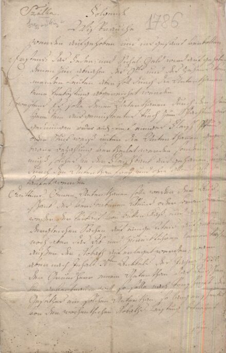 Szálka községre vonatkozó német nyelvű irat 1786-ból. Szálka községre vonatkozó német nyelvű irat 1786-ból.