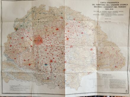 Magyarország etnográfiai térképe 1940. Magyarország etnográfiai térképe 1940. - Carta etnografica del territorio dell' Ungheria storica secondo i censimenti nel periodo 1930-1939.