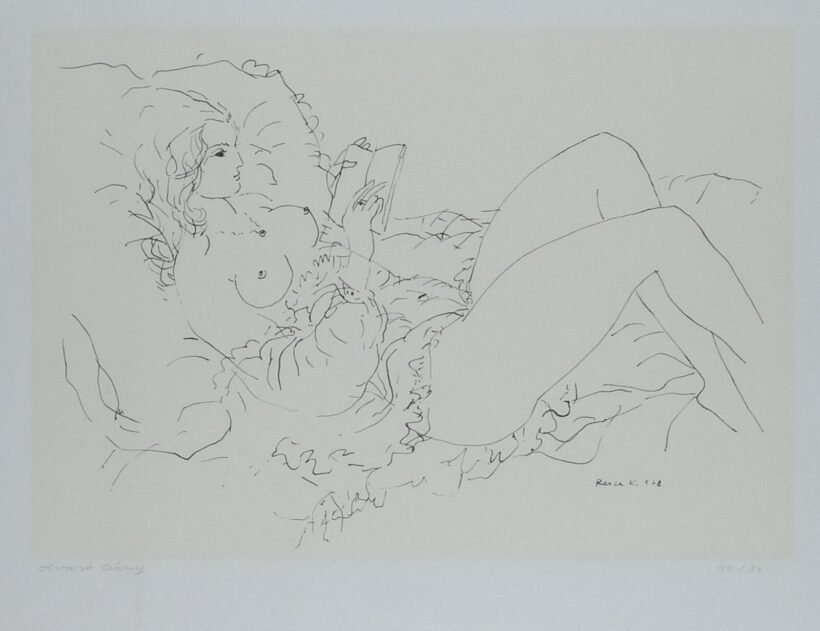 Reich Károly (1922 - 1988): Olvasó leány 50/31 1978