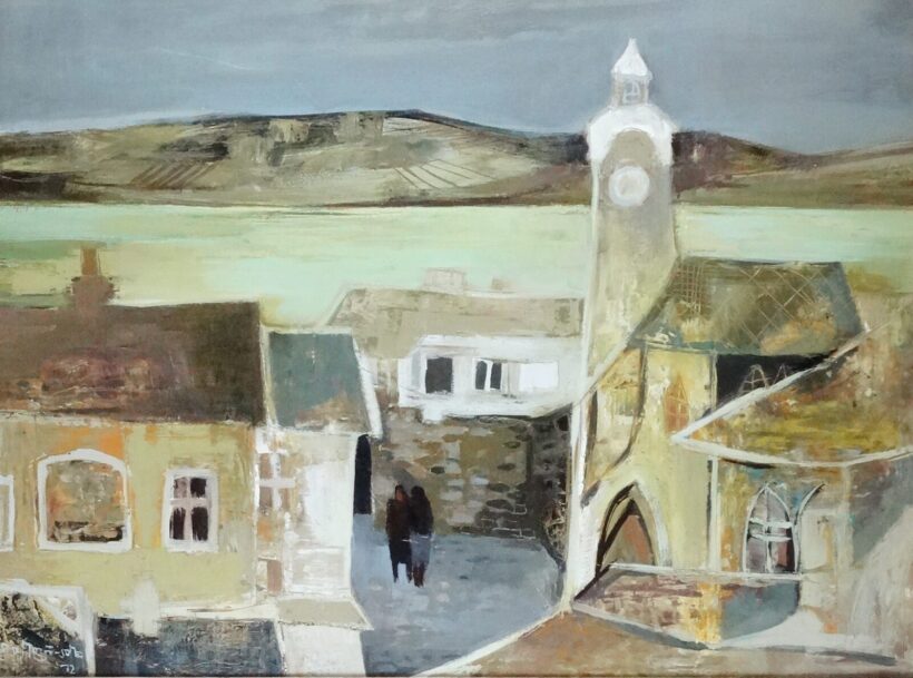 Somogyi-Soma László (1927-2004) : Vízparti falu, 1972