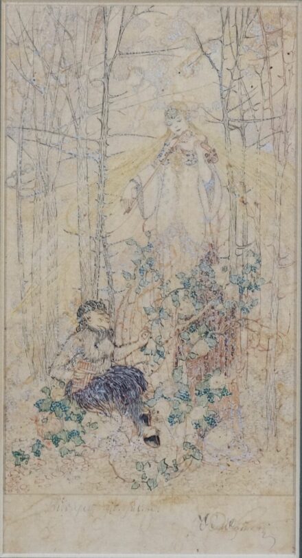Végh Gusztáv (1889 - 1973) : Faun és tündér, 1915