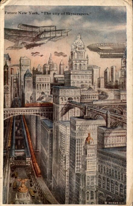 New York. Future New York New York. Future New York, The City of Skyscrapers. Fantáziakép a jövőből.