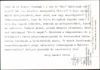 Határ Győző (1914–2006) Határ Győző (1914–2006) író, költő, műfordító gépelt, aláírt levele Rába György író, költőhöz 1983-ból.