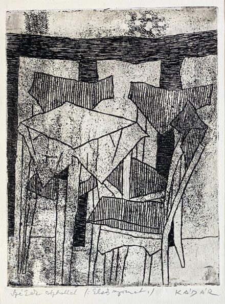 Kádár György (1912-2002): Székek asztallal