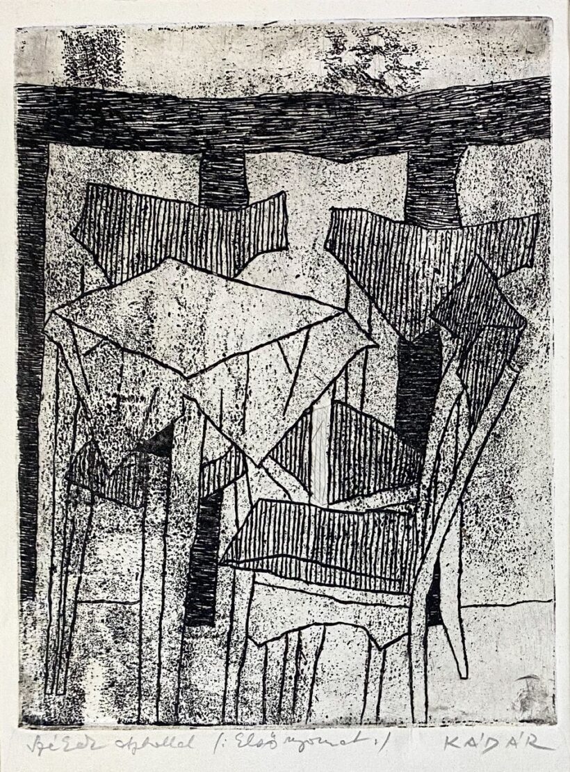 Kádár György (1912-2002): Székek asztallal