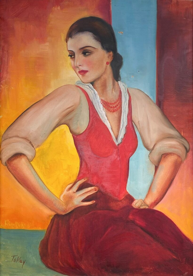 Tokay Ilona (1907-1988): Art deco női portré