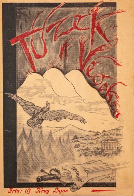 Krug Lajos, ifj. Krug Lajos, ifj.: Tüzek a végeken. Selmectől-Sopronig. Első kiadás. Stasney Albert (1889-1971) fémkohómérnök, egyetemi tanár számára dedikált példány.