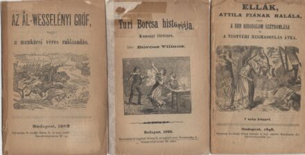 Ponyva. Rózsa K. és neje füzetes ponyvái, 3 db. Ponyva. Rózsa K. és neje füzetes ponyvái, 3 db.