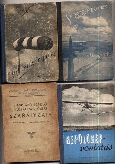 Repülés, aviatika. Vitorlázórepüléssel kapcsolatos művek, 5 db. Repülés, aviatika. Vitorlázórepüléssel kapcsolatos művek, 5 db.