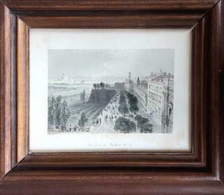Bartlett, William Henry (1809-1854) Bartlett, William Henry (1809-1854): View from the Bastions, Vienna c. műve alapján metszette R. Wallis. Színezett acélmetszet.