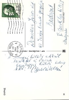 Csuka Zoltán (1901-1984) Csuka Zoltán (1901-1984) vajdasági magyar költő, szerkesztő, műfordító, irodalomtörténész autográf képeslapjai Domokos Jánoshoz (1921-1987), az Európa Kiadó igazgatójához. 5 db.