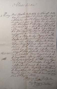 Mosonmagyaróvári adóbehajtásról készült jelentés Mészáros Ferenc főszolgabíró aláírásával 1833-ból.  Mosonmagyaróvári adóbehajtásról készült jelentés Mészáros Ferenc főszolgabíró aláírásával 1833-ból.