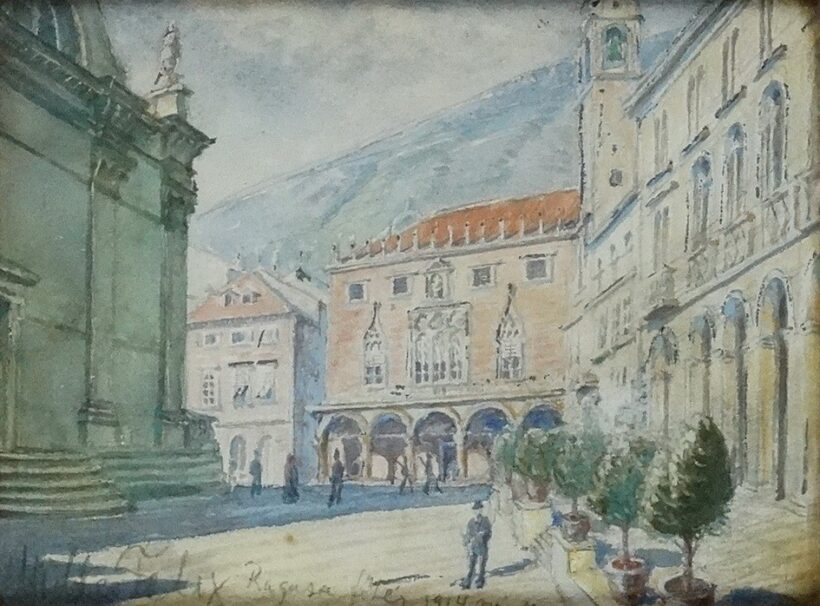 Widder Félix (1874-1939): Ragusai főtér 1914.