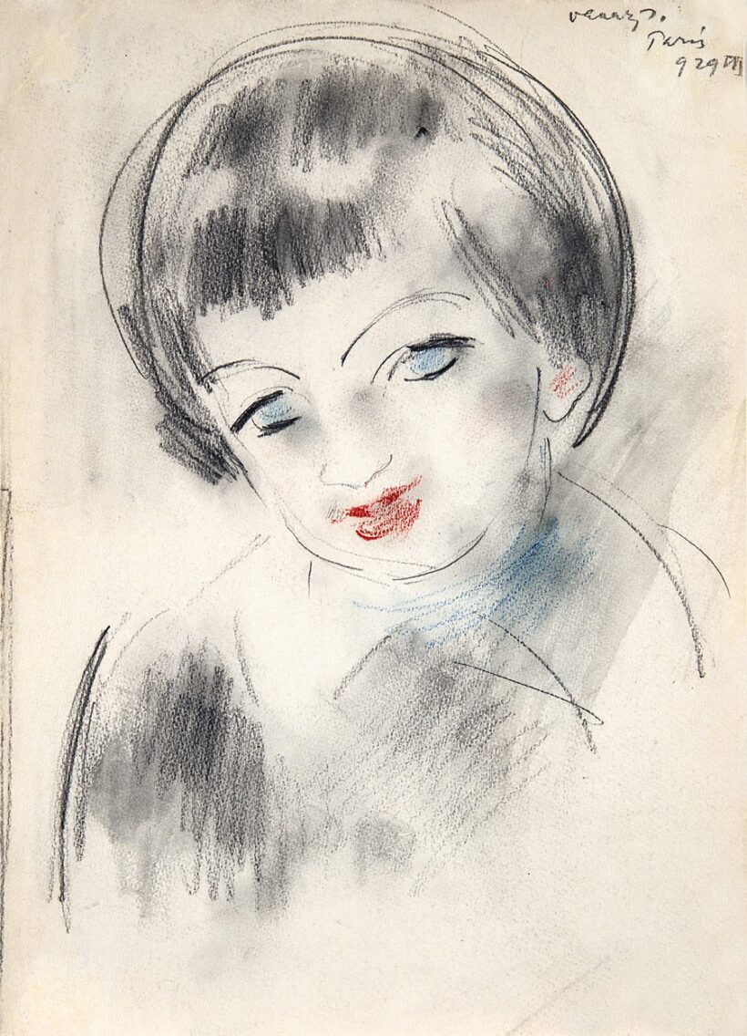 Vaszary János (1867-1939): Kislány portré, 1929
