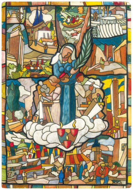 Farkasházy Miklós (1895-1964): A művészet temploma (Békeangyal), 1943 körül