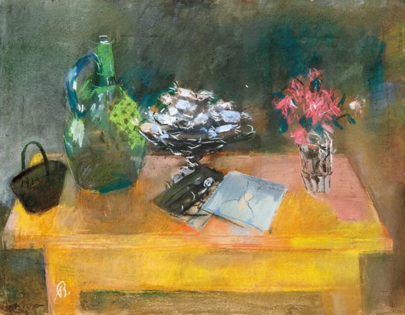 Bernáth Aurél (1895-1982): Asztali csendélet virágcsokorral, 1946-1963