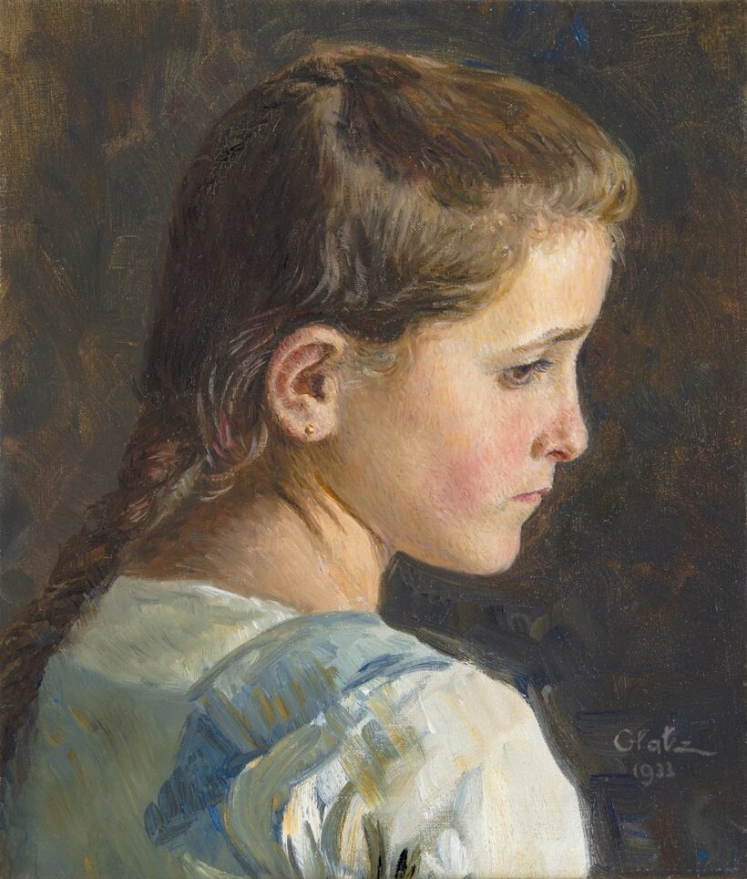 Glatz Oszkár (1872-1958): Lány portré, 1933