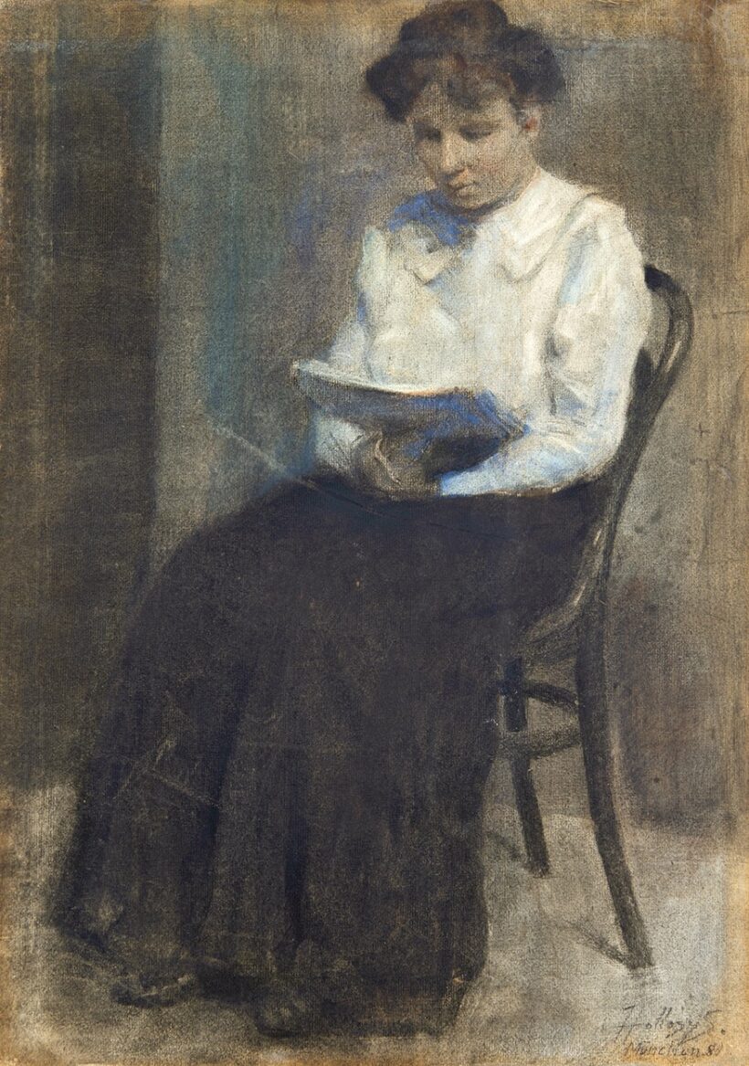 Hollósy Simon (1857-1918): Olvasó nő, 1880