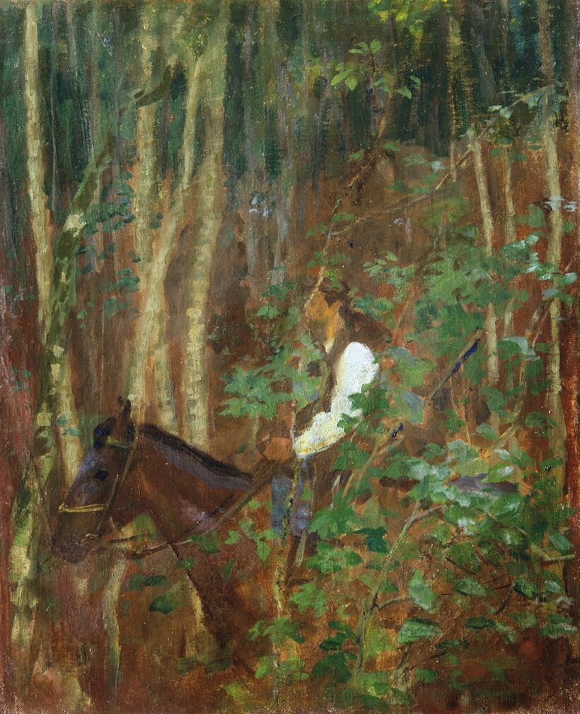 Ferenczy Károly (1862-1917): Háromkirályok (Tanulmány, Lovas király I.)