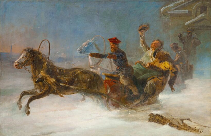 Zichy Mihály (1827-1906): Téli menekülés