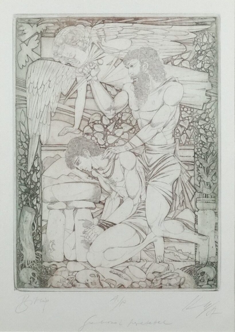 Kass János (1927 - 2010) : Ábrahám és Izsák, 1987
