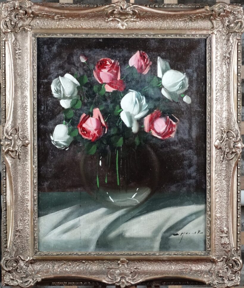 Murin Vilmos (1891-1952) : Csendélet rózsákkal - Image 2