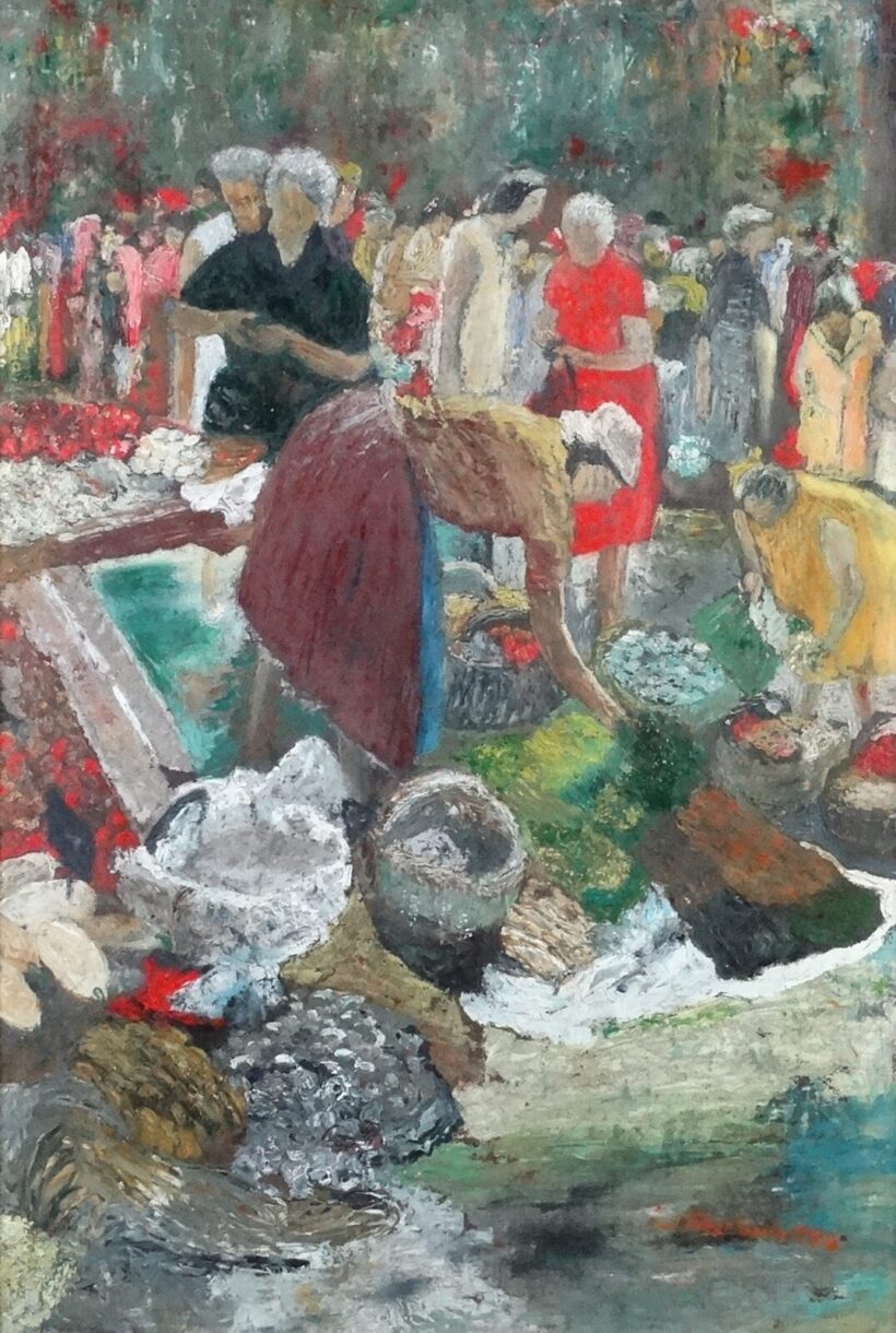 Őri Rózsa Gyula : Piaci forgatag 1976.