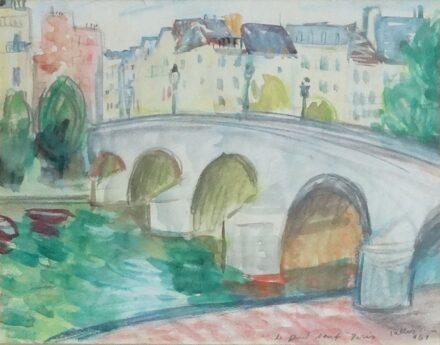Tallós Ilona (1918-1991) : le pont neuf Paris 1969
