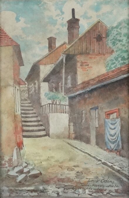 Turiák Ödön (1884-1937) : Tabán- Harkály utca 3sz. ház udvara