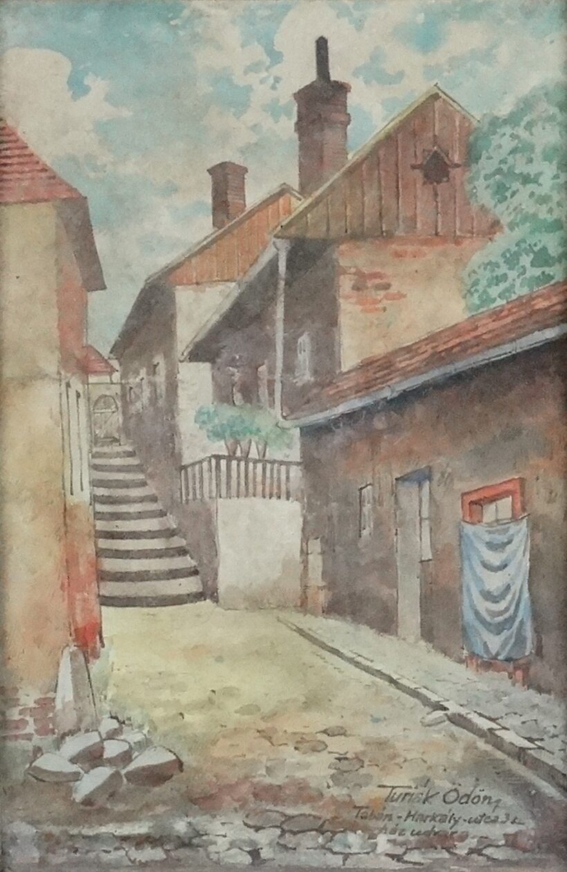 Turiák Ödön (1884-1937) : Tabán- Harkály utca 3sz. ház udvara