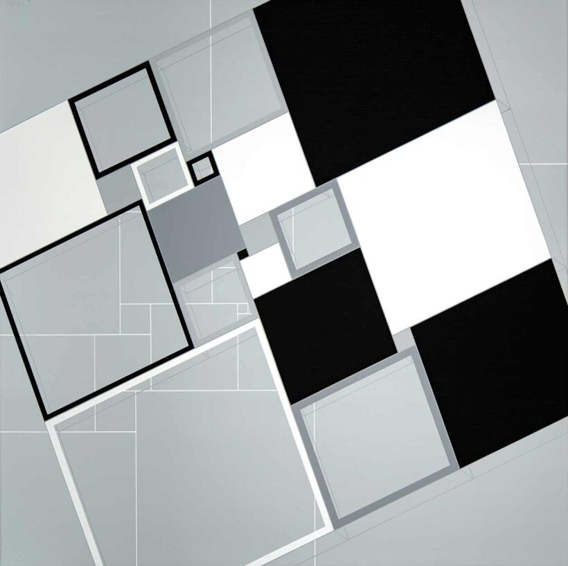 Ottó László (1966): Squares-in-square (space), No. 12., 2020