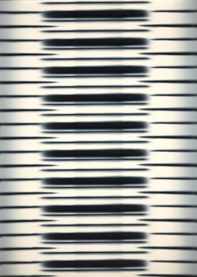 Hencze Tamás (1938-2018): Fekete-fehér struktúra, 1975