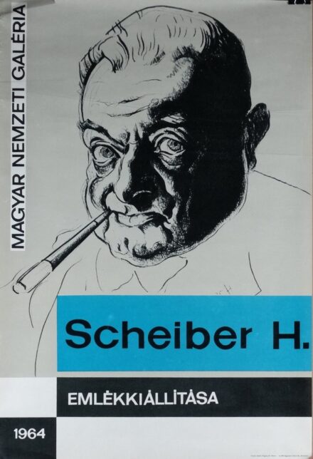 Scheiber Hugó (1873 - 1950) : Kiállítási plakát, MNG, sérült, 1964