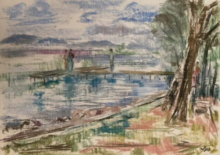 Varga József (1922-2021) : Balatonparton, 2003