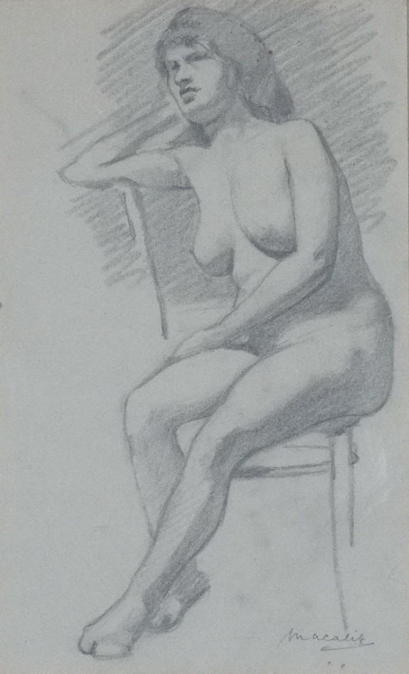 Macalik Alfréd (1888 - 1979): Ülő akt