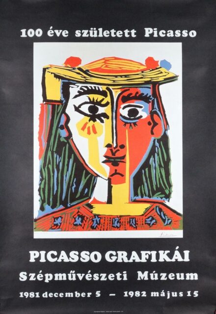 Pablo Picasso (1881 - 1973): Kiállítási plakát, Szépművészeti Múzeum, 1982