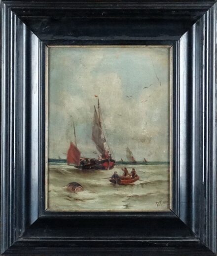 Pietro Toretti (1888-1927): Vitorlások a tengeren, 1898 - restaurálandó
