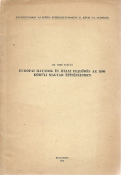 Bibó István Bibó István: Európai hatások és helyi fejlődés az 1800 körüli magyar építészetben. Marosi Ernő művészettörténész számára dedikált példány.