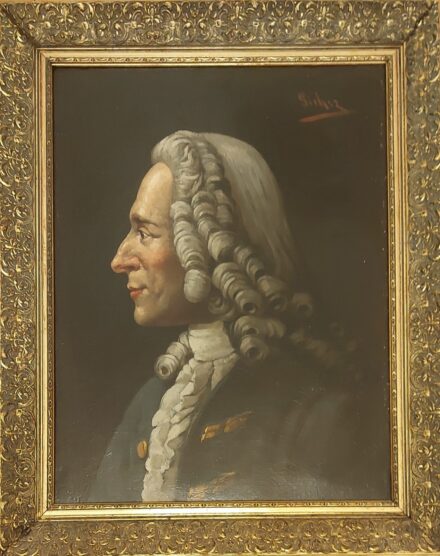 Giehsz, Alfons (1850-1893): Férfi portré.  Giehsz, Alfons (1850-1893): Férfi portré. Jelzett, j.f.