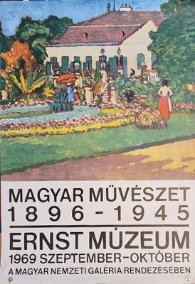 Magyar művészet 1896-1945.  Magyar művészet 1896-1945. Ernst Múzeum. 1969. szeptember - október. Kiállítási plakát.