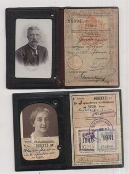 Fényképes félárú MÁV igazolványok, 2 db.  Fényképes félárú MÁV igazolványok, 2 db. 1898 és 1936.