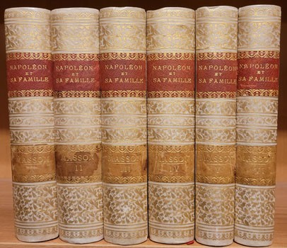 Bibliofília. Masson, Frédéric Bibliofília. Masson, Frédéric: Napoléon et sa famille. I-VI. kötet. Marion Bourbon del Monte (1872-1960) márkiné possessori bejegyzésével.
