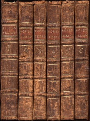 (Homérosz) Homer (Homérosz) Homer: The Iliad of --. Translated by Alexander Pope, Esq. I-VI. kötet. Teljes.