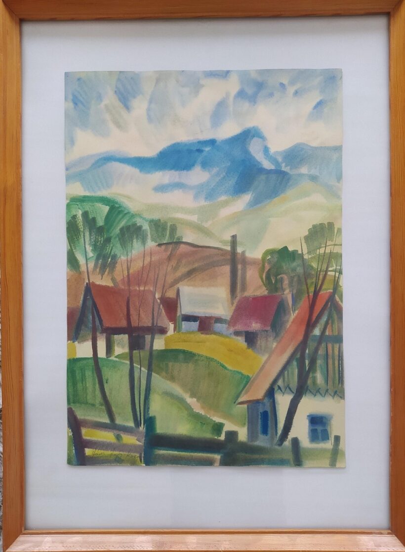Páll Lajos (1938-2012): Korond.  Páll Lajos (1938-2012): Korond. 1990. Jelzett b.l.