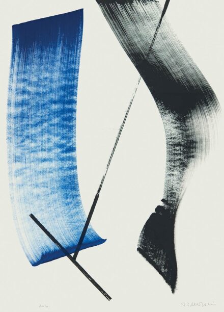 Nádler István (1938): Kék kompozíció, 2010