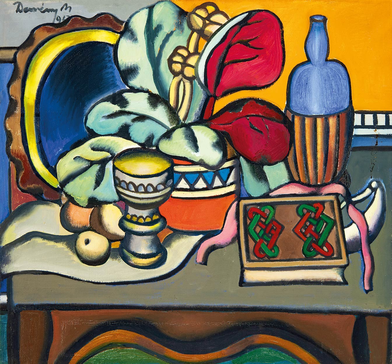 Demény Miklós (1939-2010): Csendélet tükörrel és dobozzal, 1967