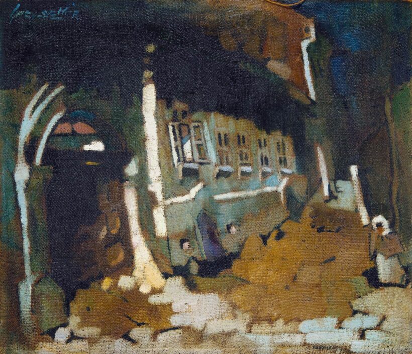 Nagy Oszkár (1883-1965): Felsőbányai utcarészlet