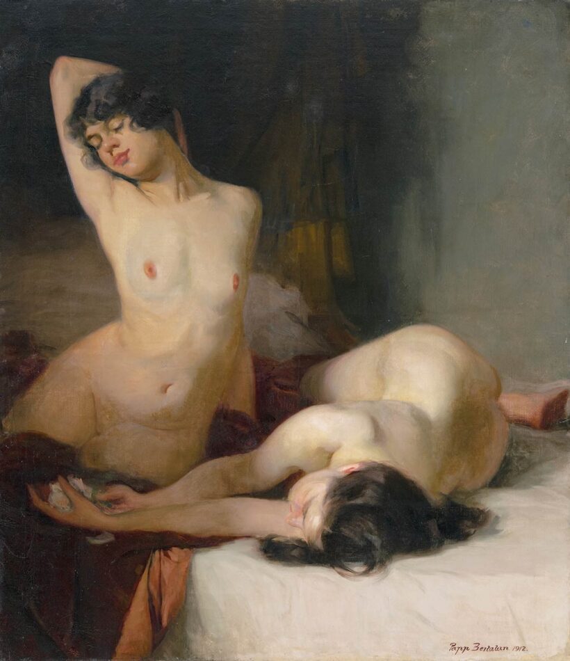 Papp Bertalan (1880-1913): Pihenő aktok, 1912